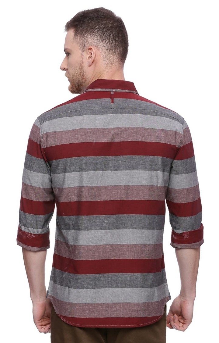 Basics | Red Striped Casual Shirts 3