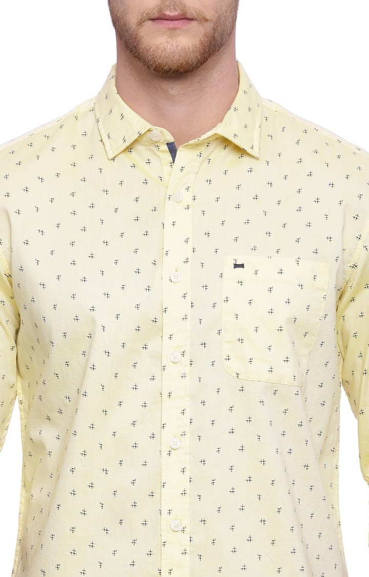 Basics | Yellow Printed Casual Shirts 4