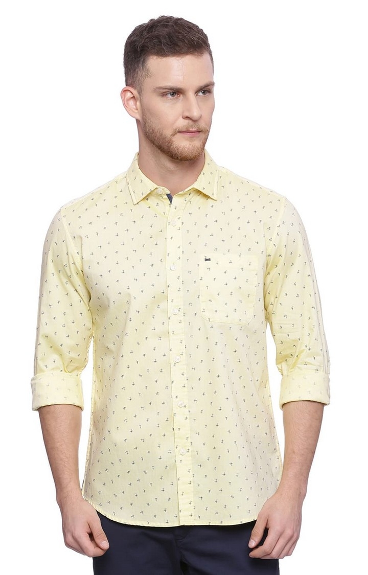 Basics | Yellow Printed Casual Shirts 0