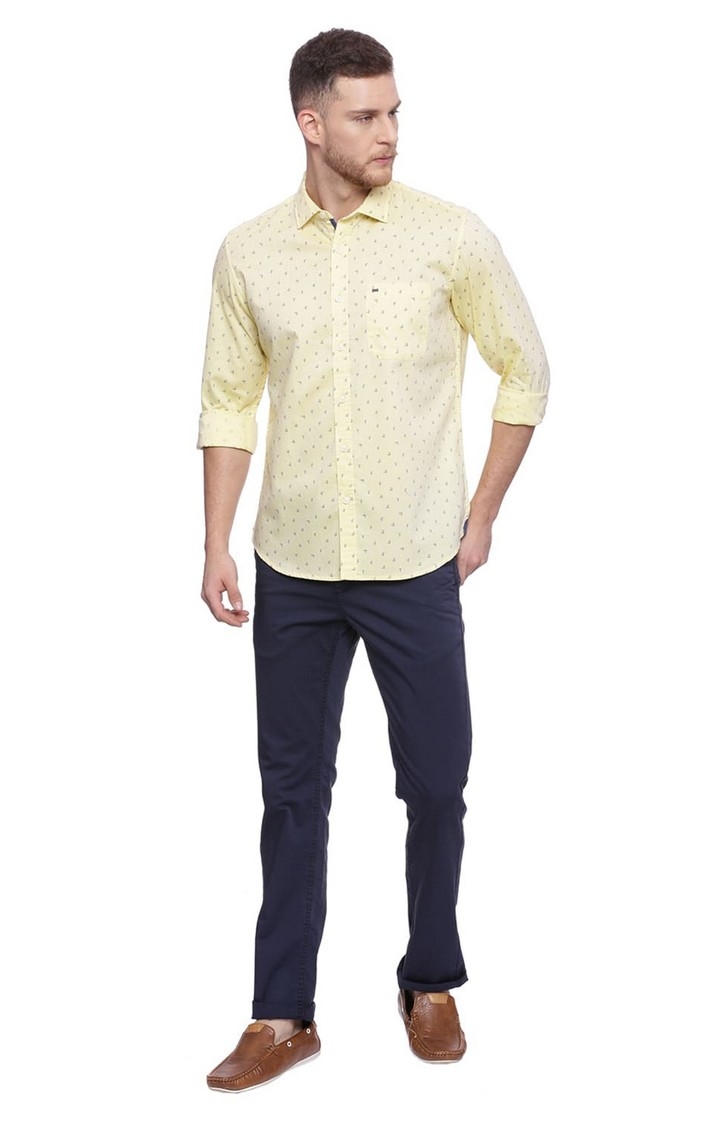 Basics | Yellow Printed Casual Shirts 1