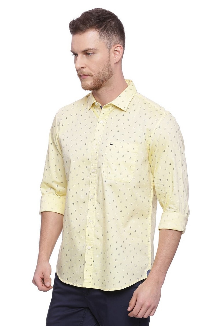 Basics | Yellow Printed Casual Shirts 2