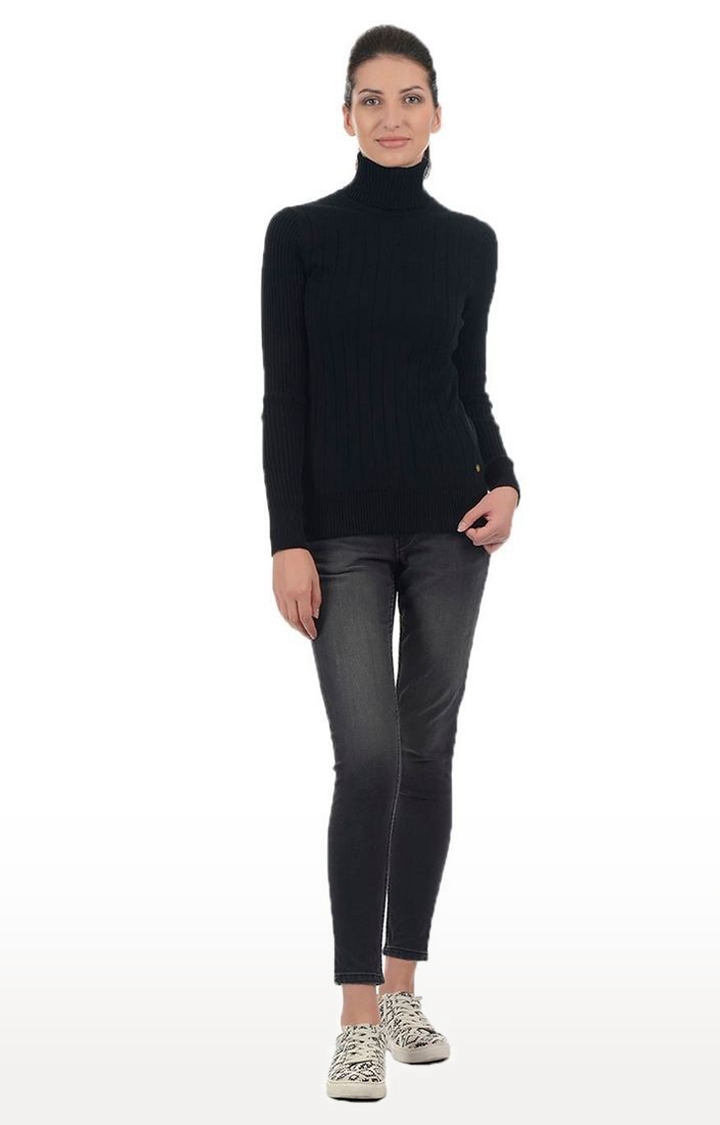 Pepe Jeans | Women's Black Cotton Blend Slim Jeans 1