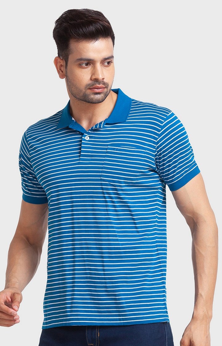 ColorPlus | ColorPlus Classic Fit Blue T-Shirt For Men 3
