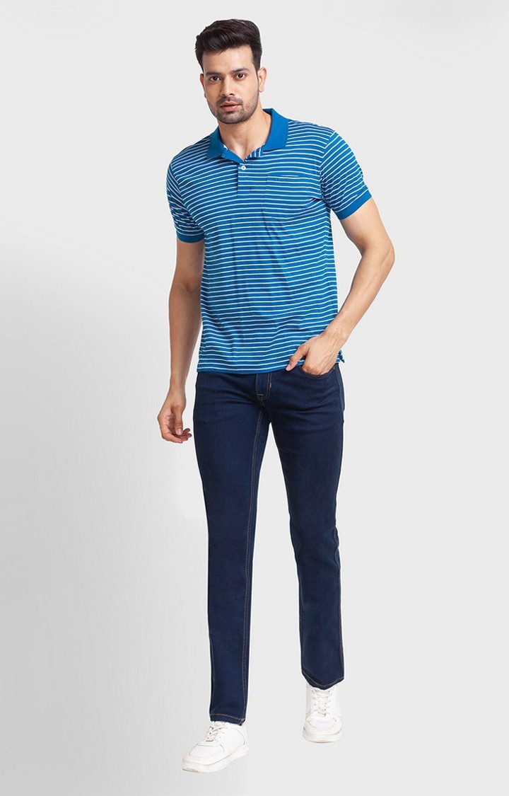 ColorPlus | ColorPlus Classic Fit Blue T-Shirt For Men 1