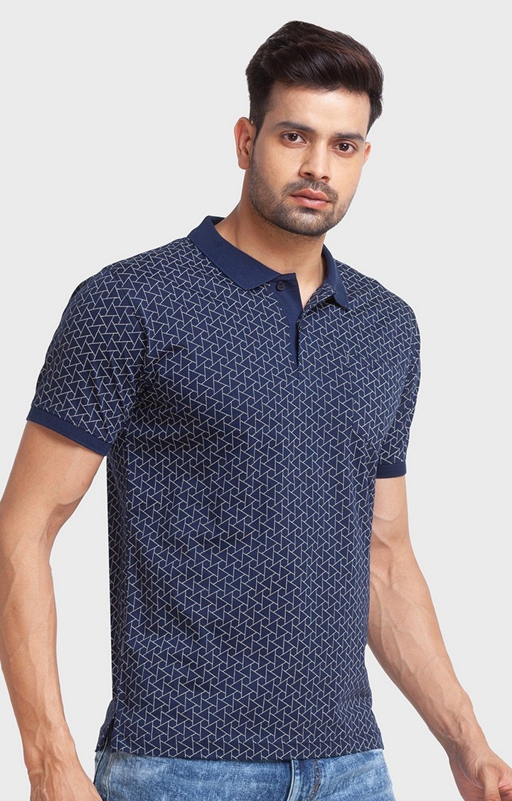 ColorPlus | ColorPlus Tailored Fit Blue T-Shirt For Men 2