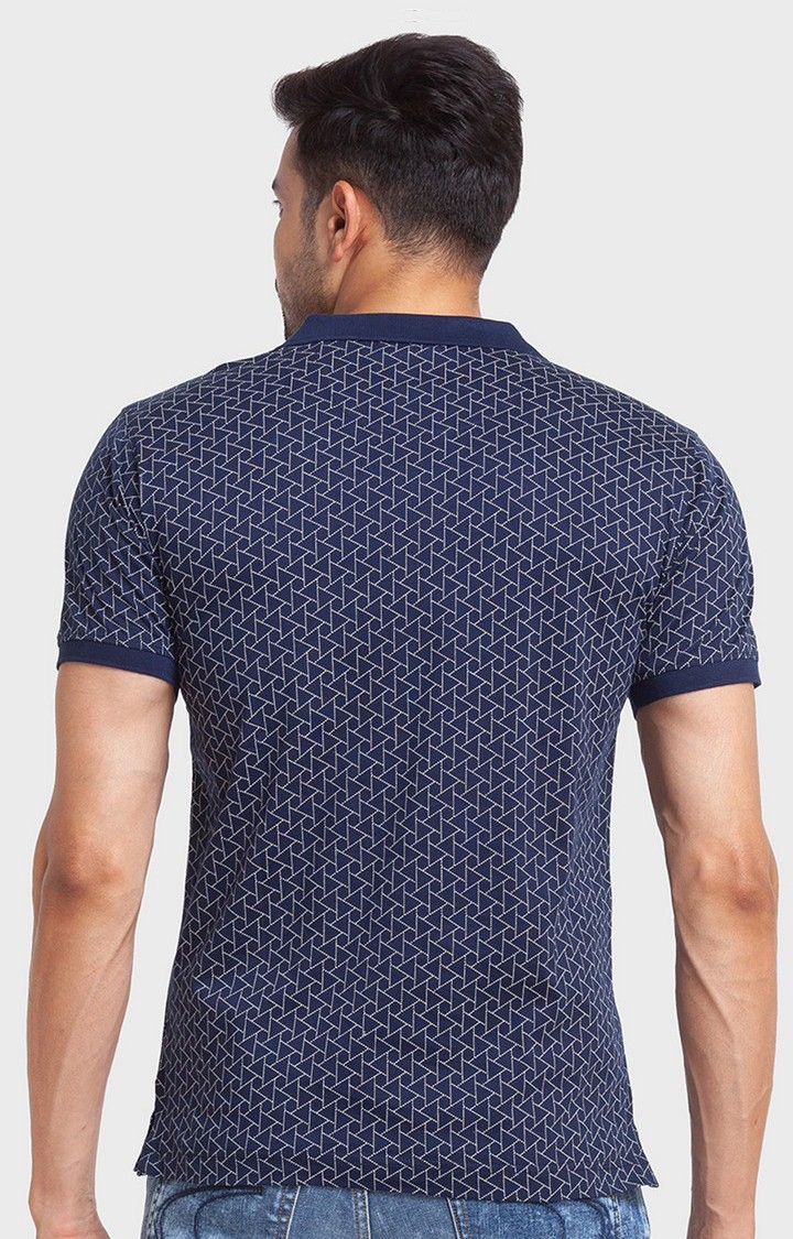 ColorPlus | ColorPlus Tailored Fit Blue T-Shirt For Men 4