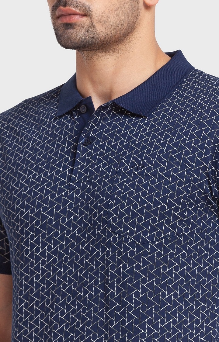 ColorPlus | ColorPlus Tailored Fit Blue T-Shirt For Men 5