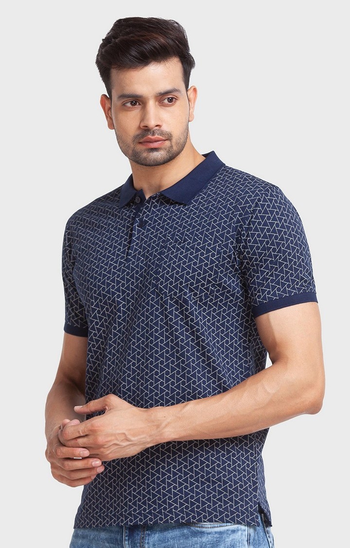 ColorPlus | ColorPlus Tailored Fit Blue T-Shirt For Men 3