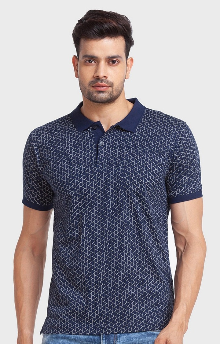 ColorPlus | ColorPlus Tailored Fit Blue T-Shirt For Men 0