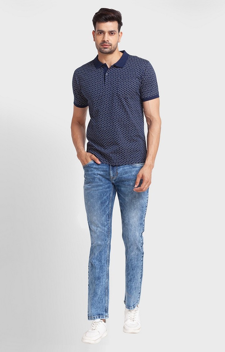 ColorPlus | ColorPlus Tailored Fit Blue T-Shirt For Men 1