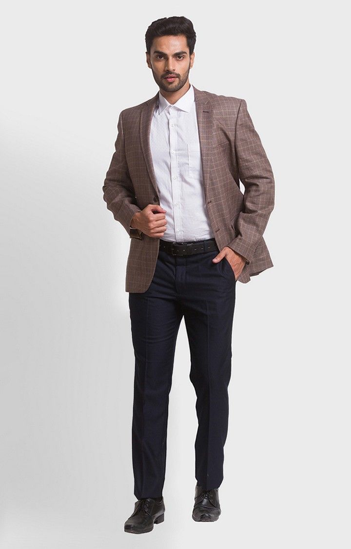 ColorPlus Contemporary Fit Brown Blazer For Men