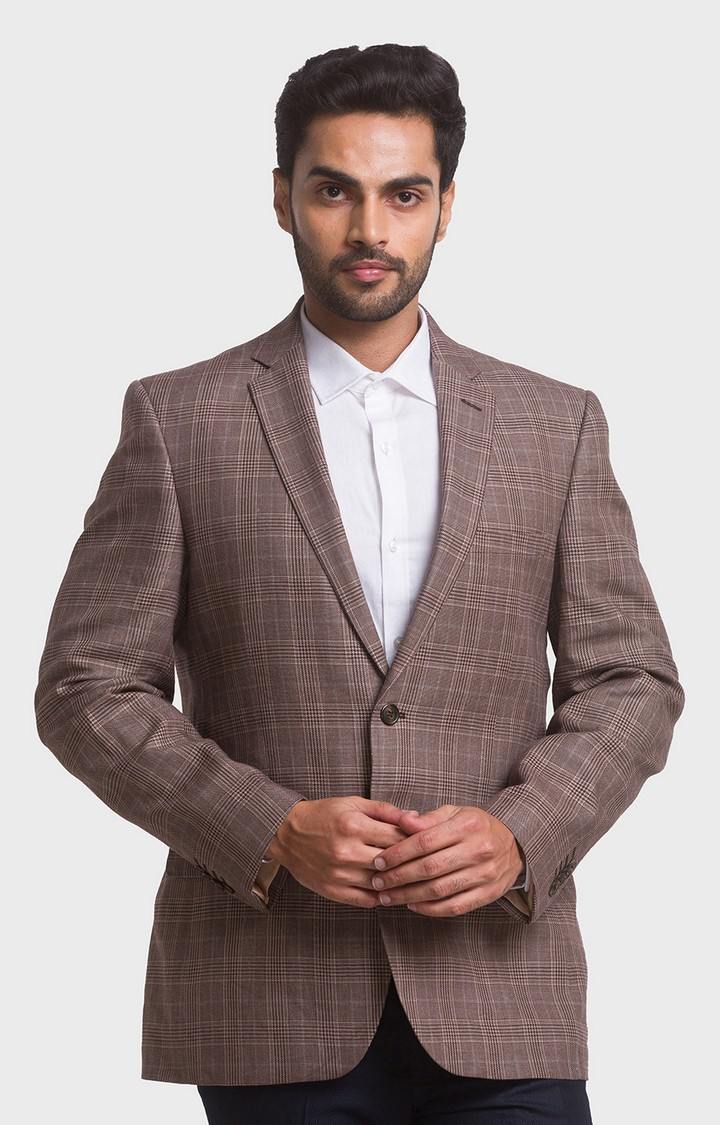 ColorPlus Contemporary Fit Brown Blazer For Men