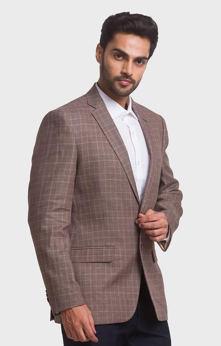 ColorPlus Contemporary Fit Brown Blazer For Men
