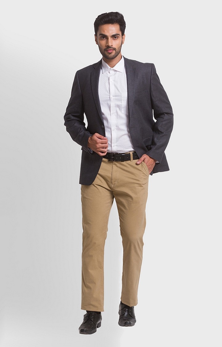 ColorPlus | ColorPlus Contemporary Fit Grey Blazer For Men 1