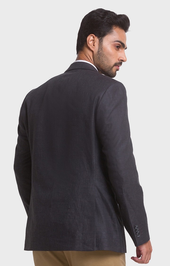 ColorPlus | ColorPlus Contemporary Fit Grey Blazer For Men 4