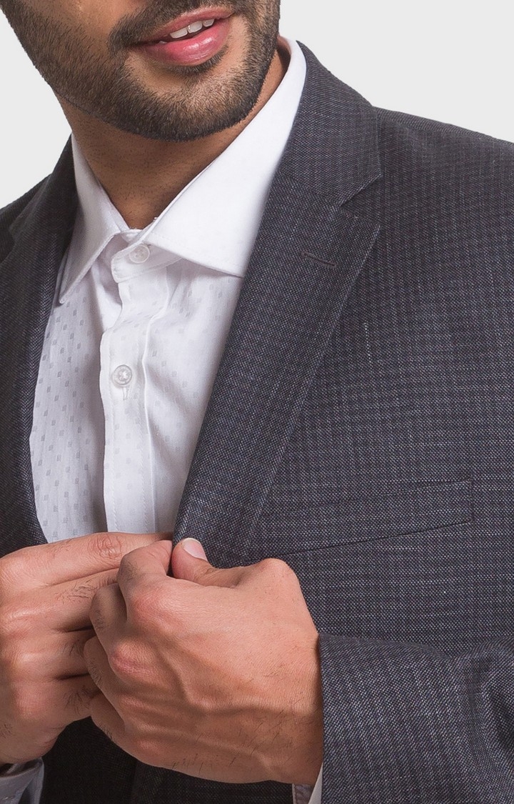 ColorPlus | ColorPlus Contemporary Fit Grey Blazer For Men 5