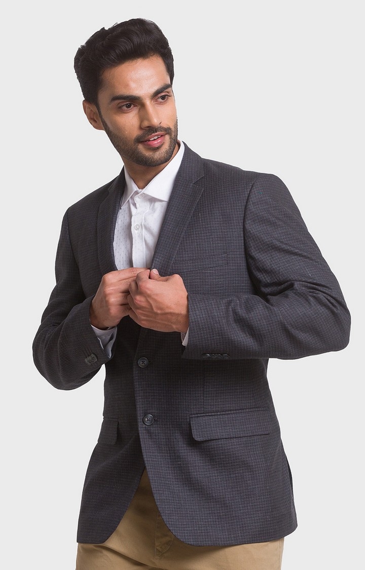ColorPlus | ColorPlus Contemporary Fit Grey Blazer For Men 3