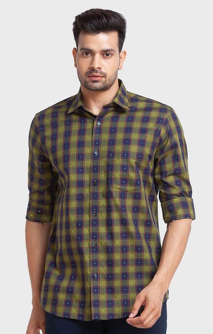 COLORPLUS Men Dark Green Formal Shirt