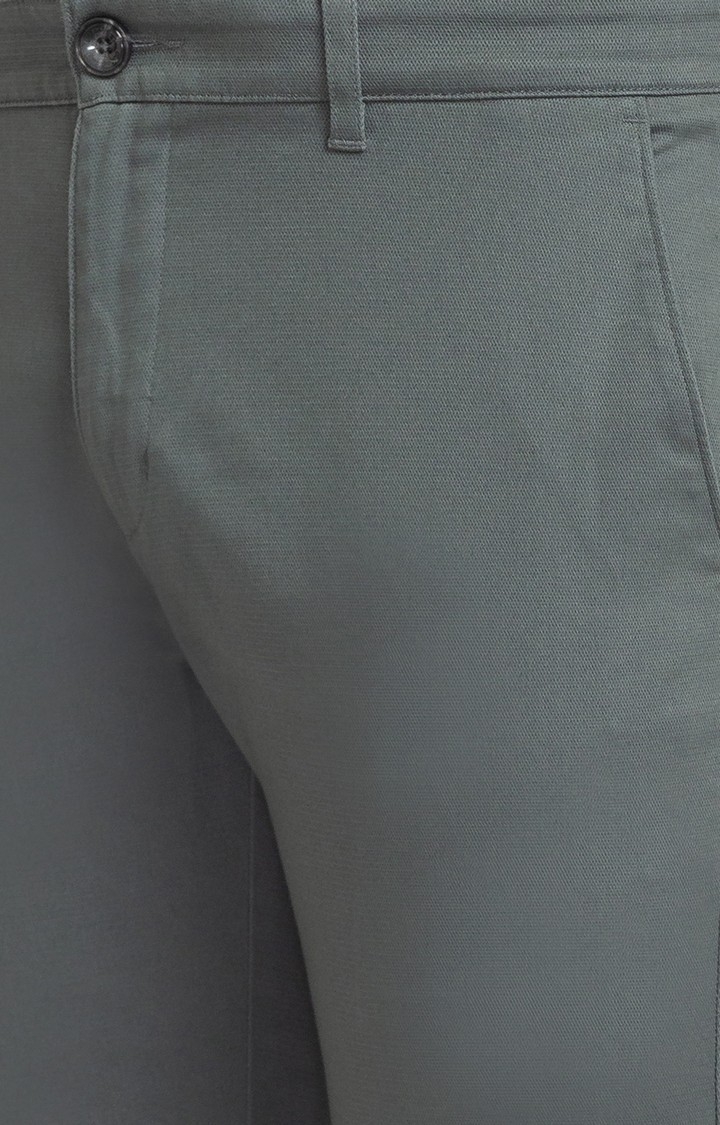 ColorPlus | ColorPlus Contemporary Fit Green Casual Pant For Men 5