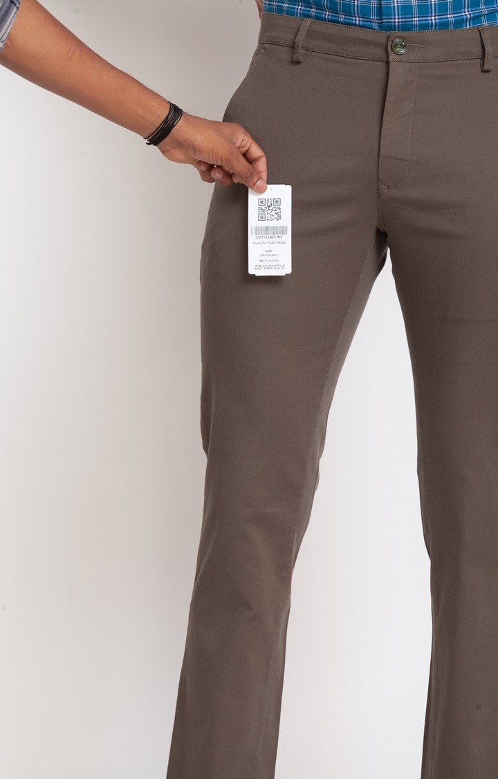COLORPLUS Solid Slim Fit Flat-Front Trousers | Lifestyle Stores | Tiruporur  | Kanchipuram