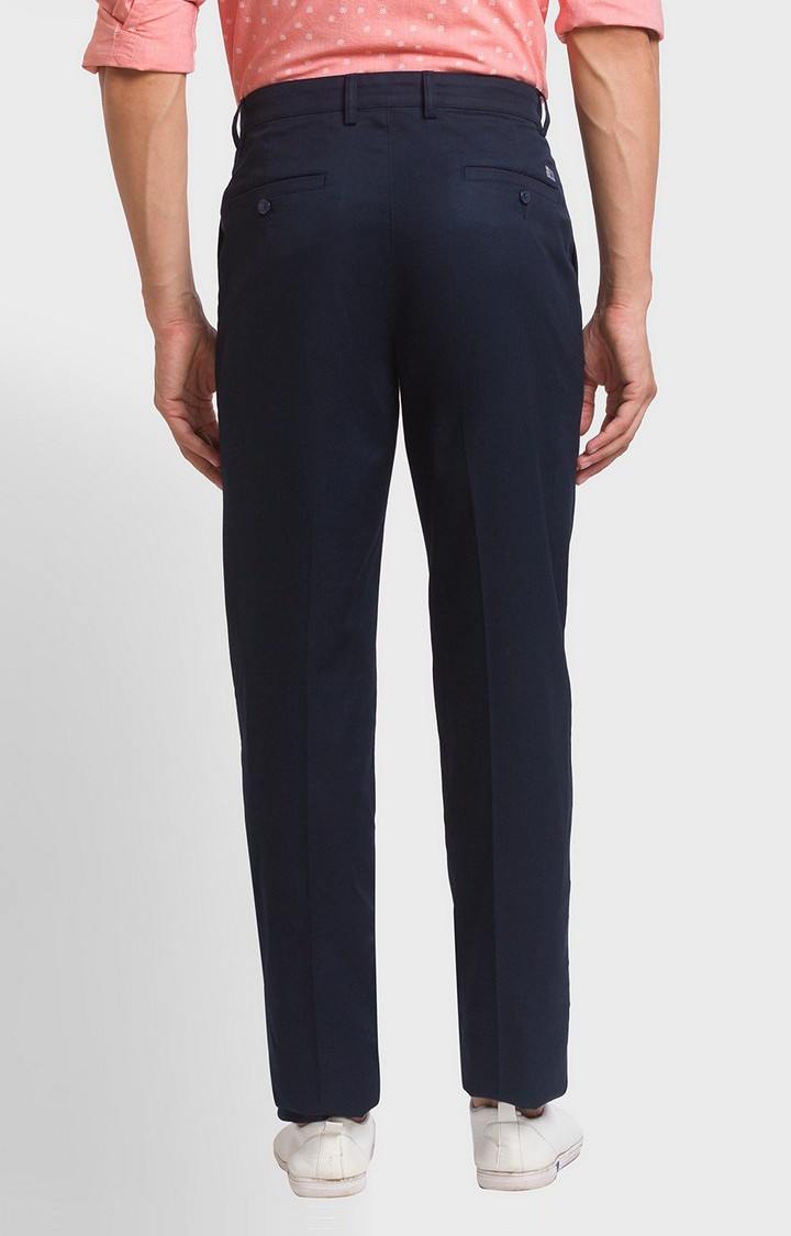 ColorPlus Tailored Fit Blue Casual Pant For Men