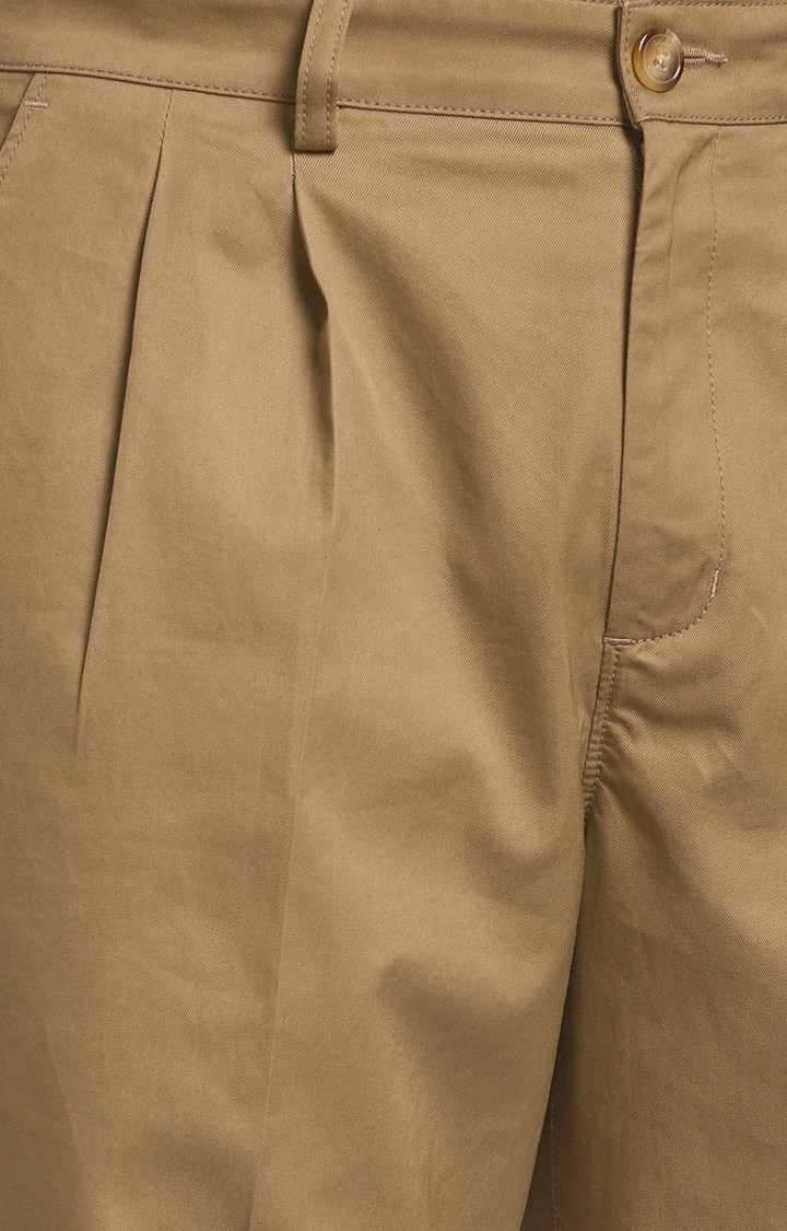 ColorPlus | ColorPlus Tailored Fit Beige Casual Pant For Men 5