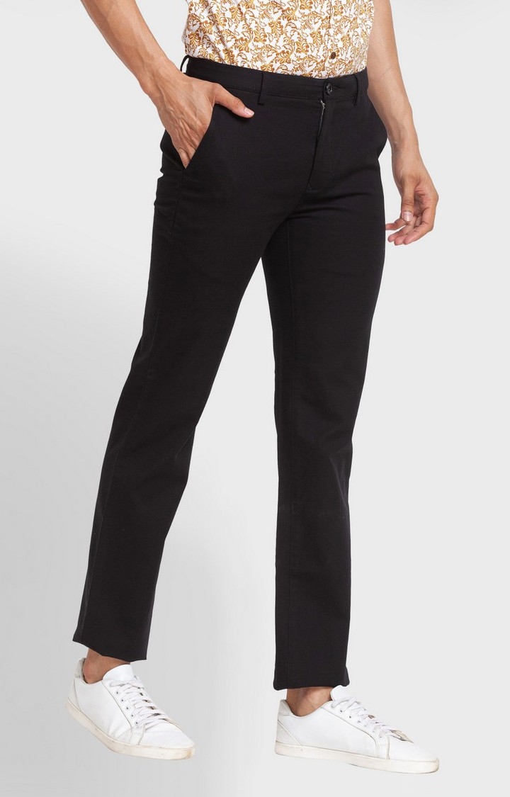ColorPlus | ColorPlus Tailored Fit Black Casual Pant For Men 2