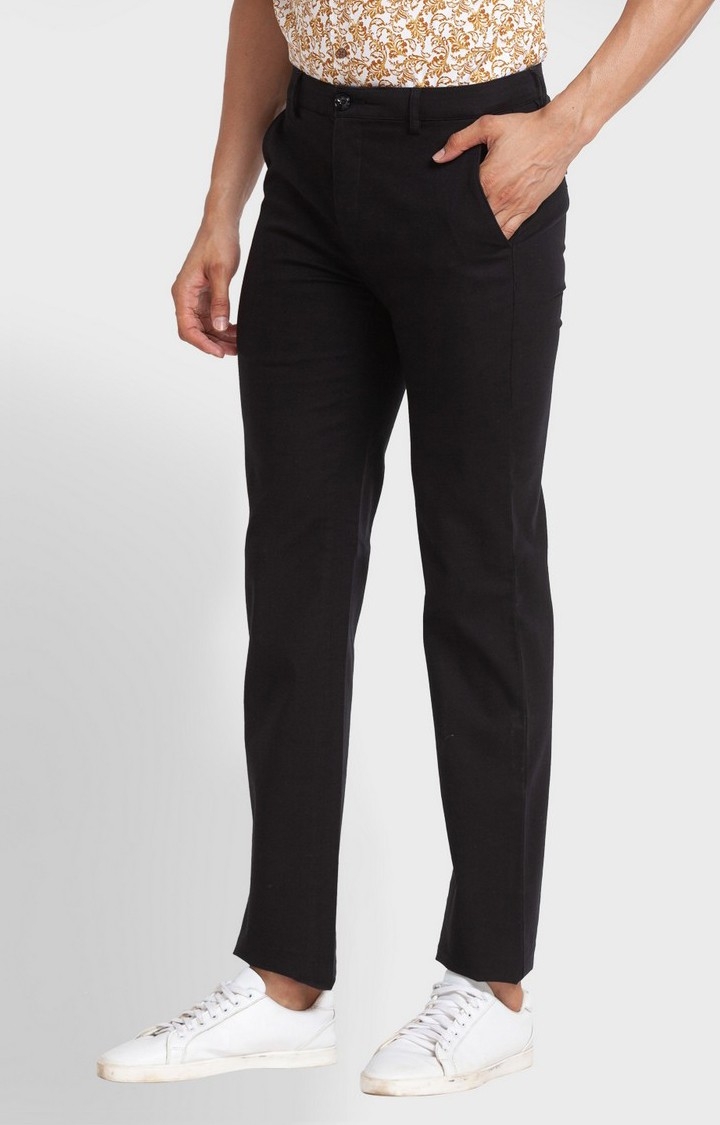 ColorPlus | ColorPlus Tailored Fit Black Casual Pant For Men 3