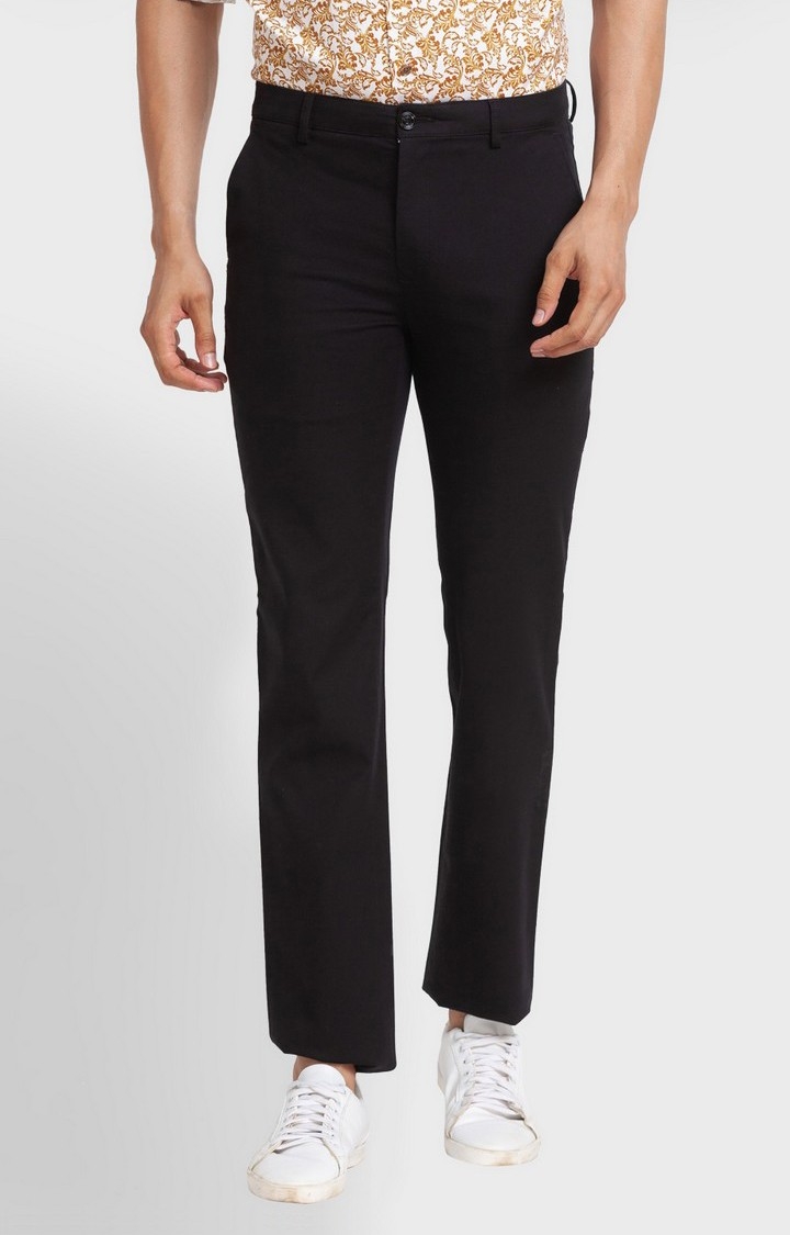ColorPlus | ColorPlus Tailored Fit Black Casual Pant For Men 0