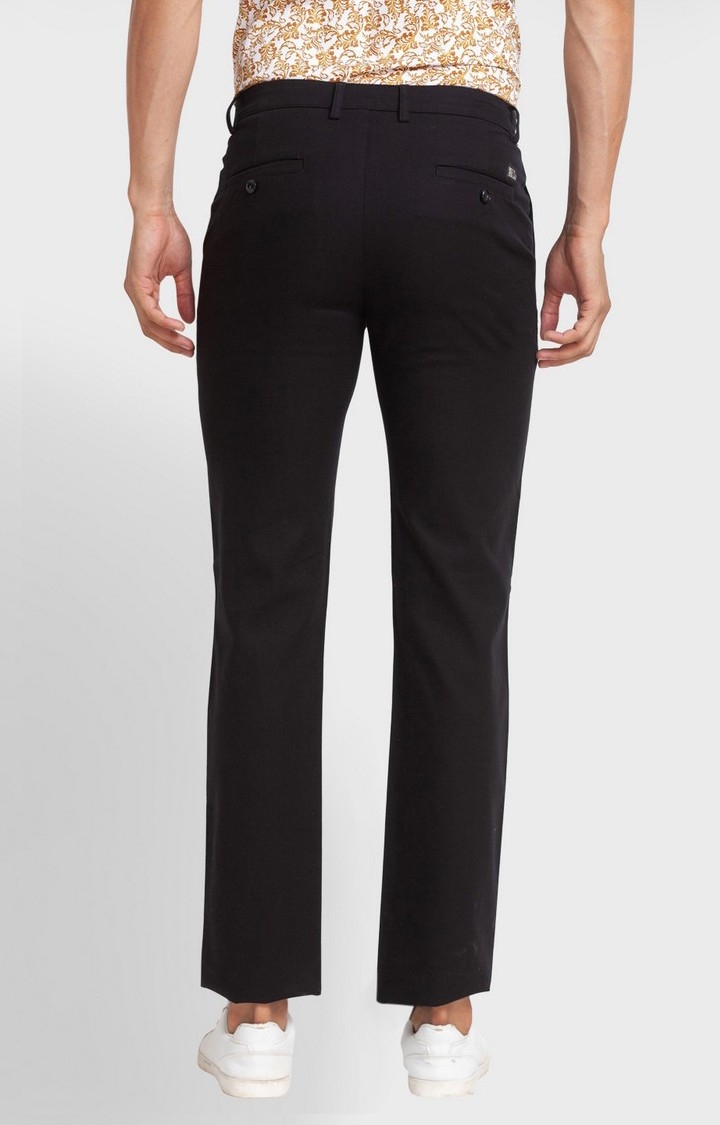 ColorPlus | ColorPlus Tailored Fit Black Casual Pant For Men 4