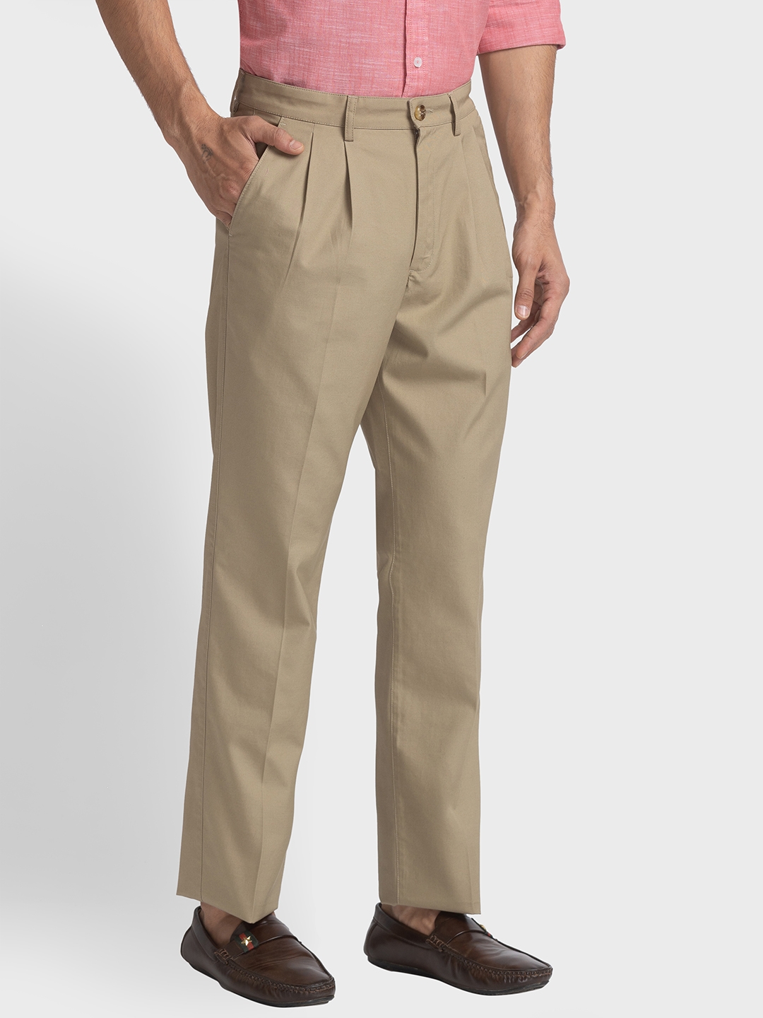 Buy Beige Trousers & Pants for Men by Colorplus Online | Ajio.com