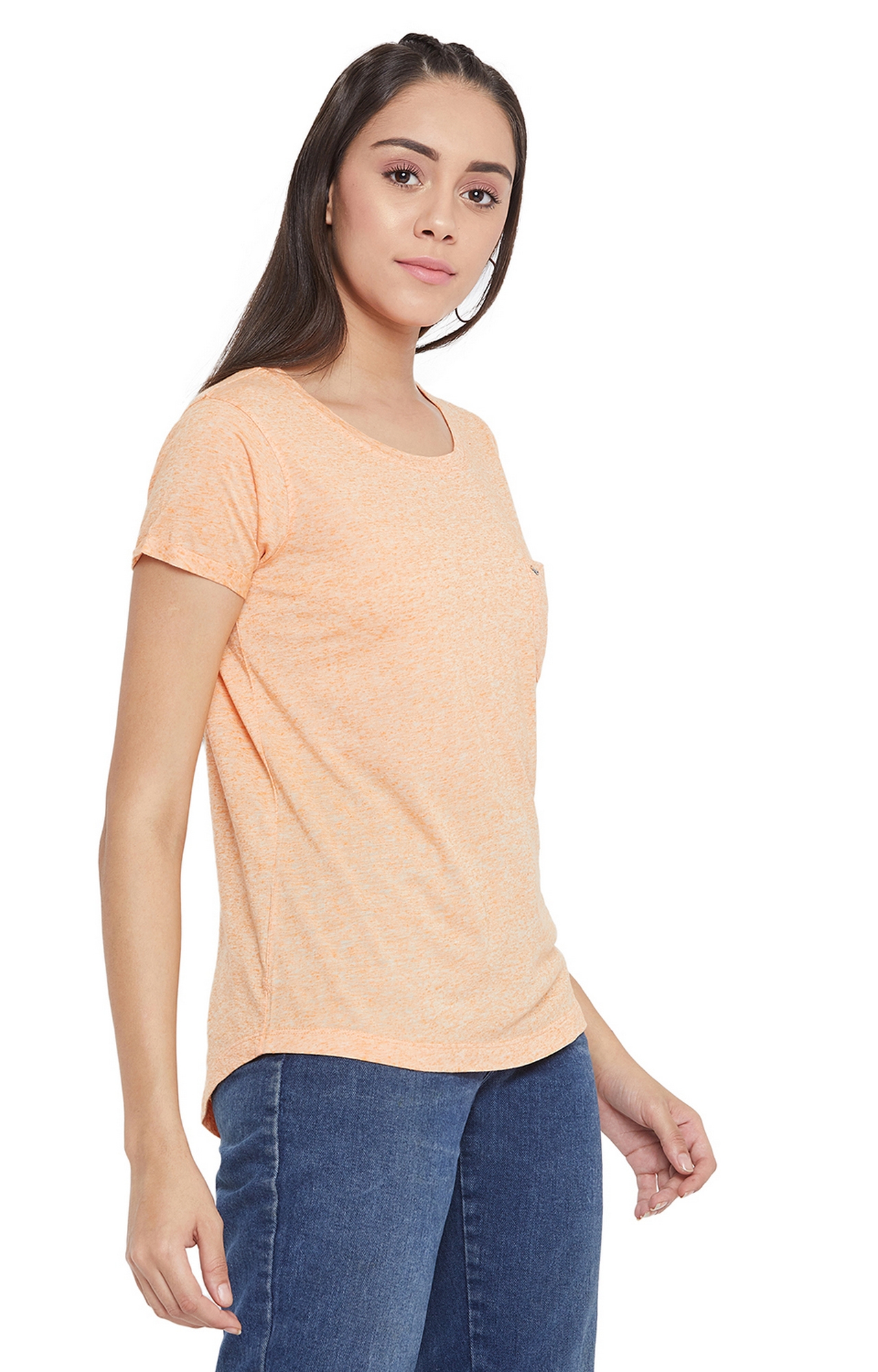 Orange Solid T-Shirt