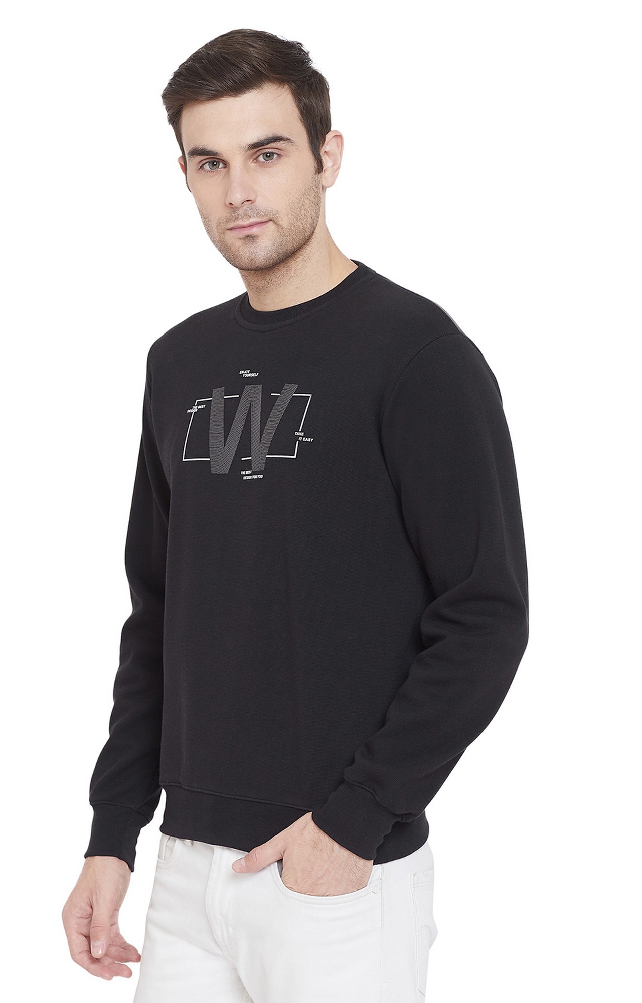 Black Printed Sweatshirts