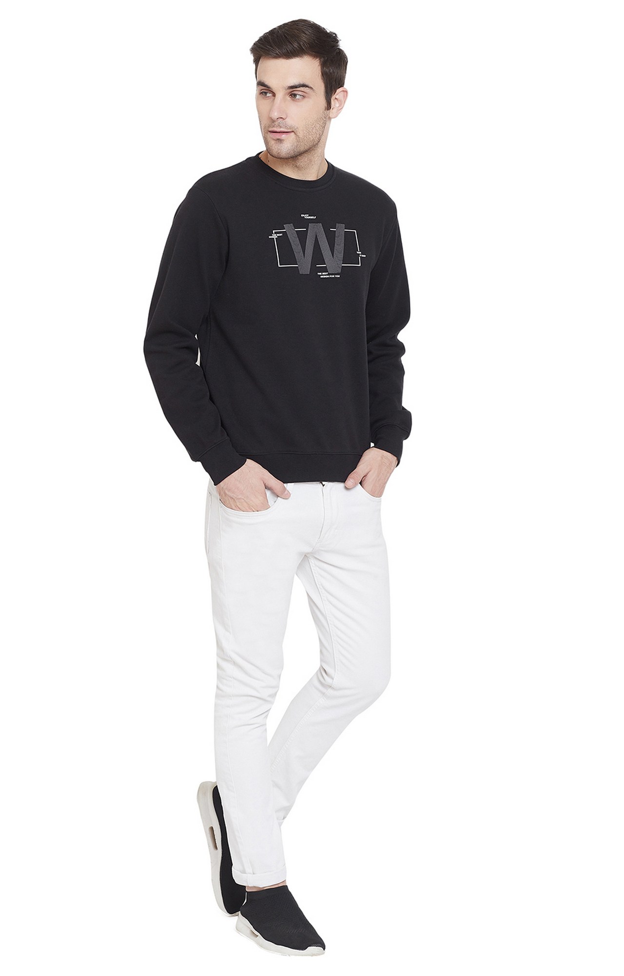 Black Printed Sweatshirts