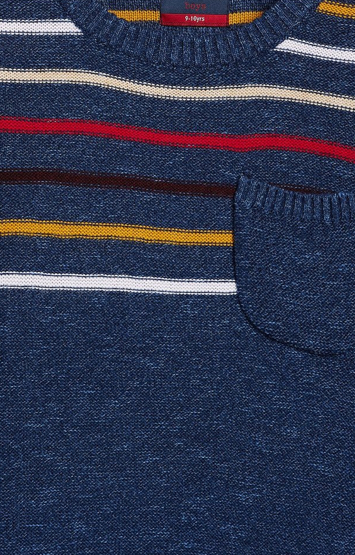 Crimsoune Club | Blue Striped Sweaters 2