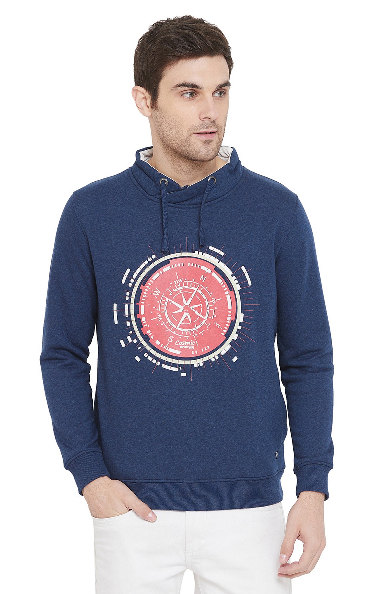 Blue Printed Sweatshirts