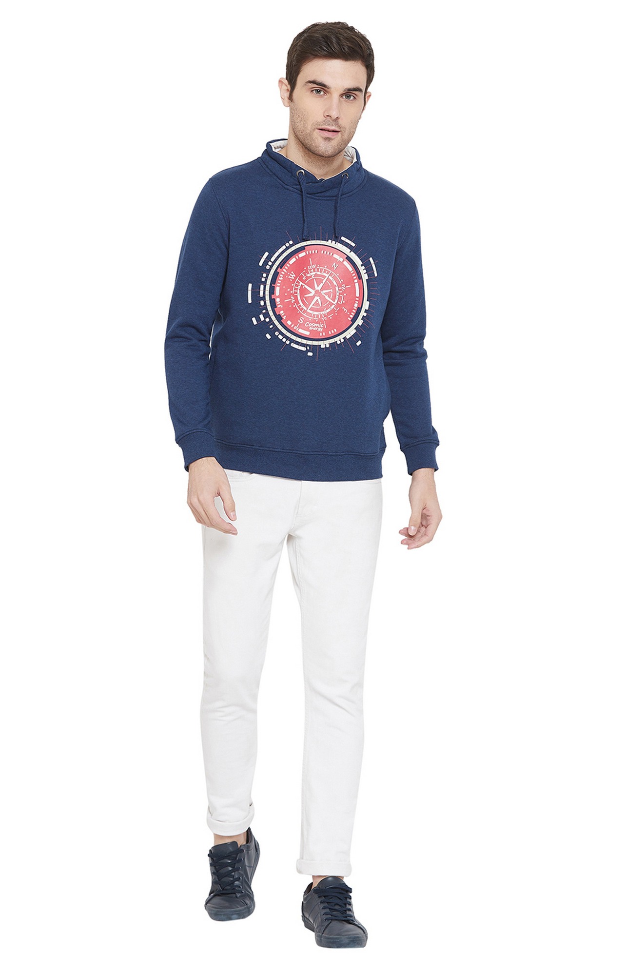 Blue Printed Sweatshirts