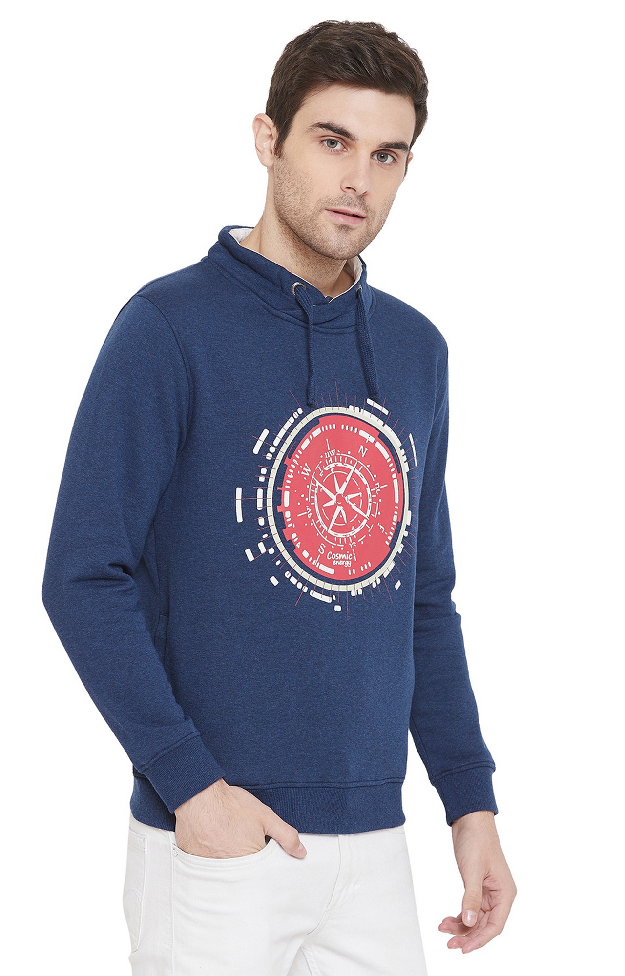 Blue Printed Sweatshirts