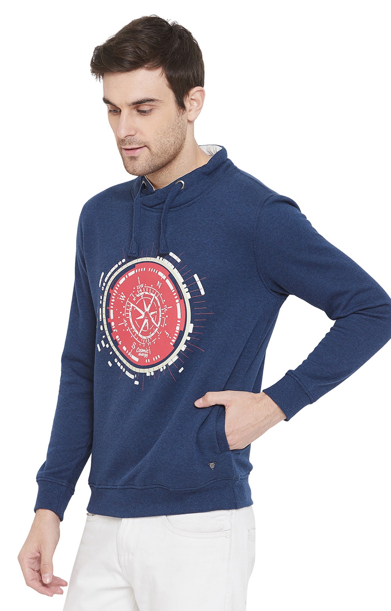 Blue Printed Sweatshirts