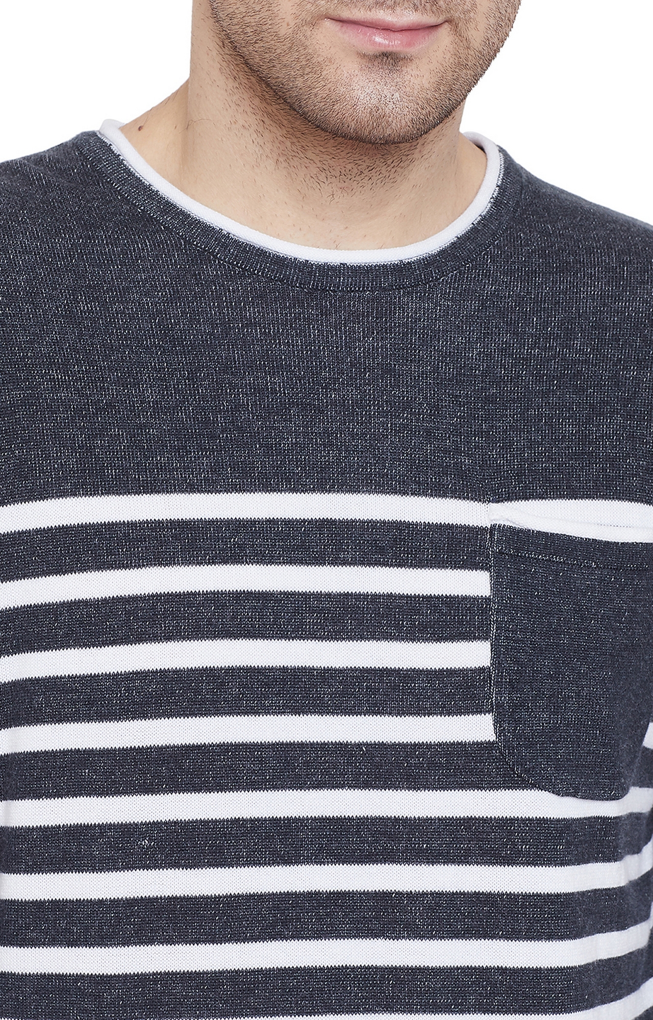 Crimsoune Club | Grey Striped Sweaters 5
