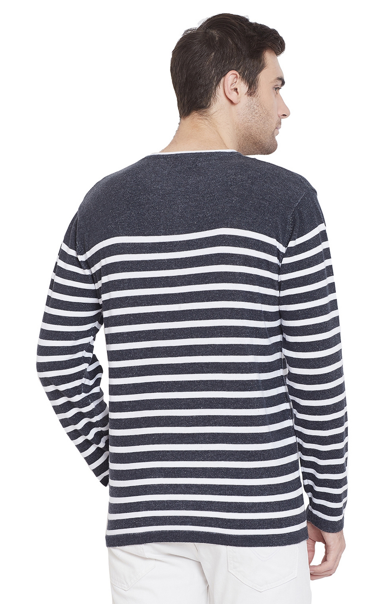 Crimsoune Club | Grey Striped Sweaters 4