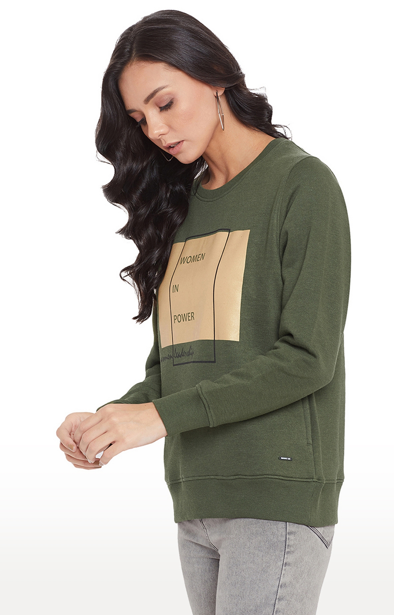 Crimsoune Club | Green Printed Sweatshirts 2