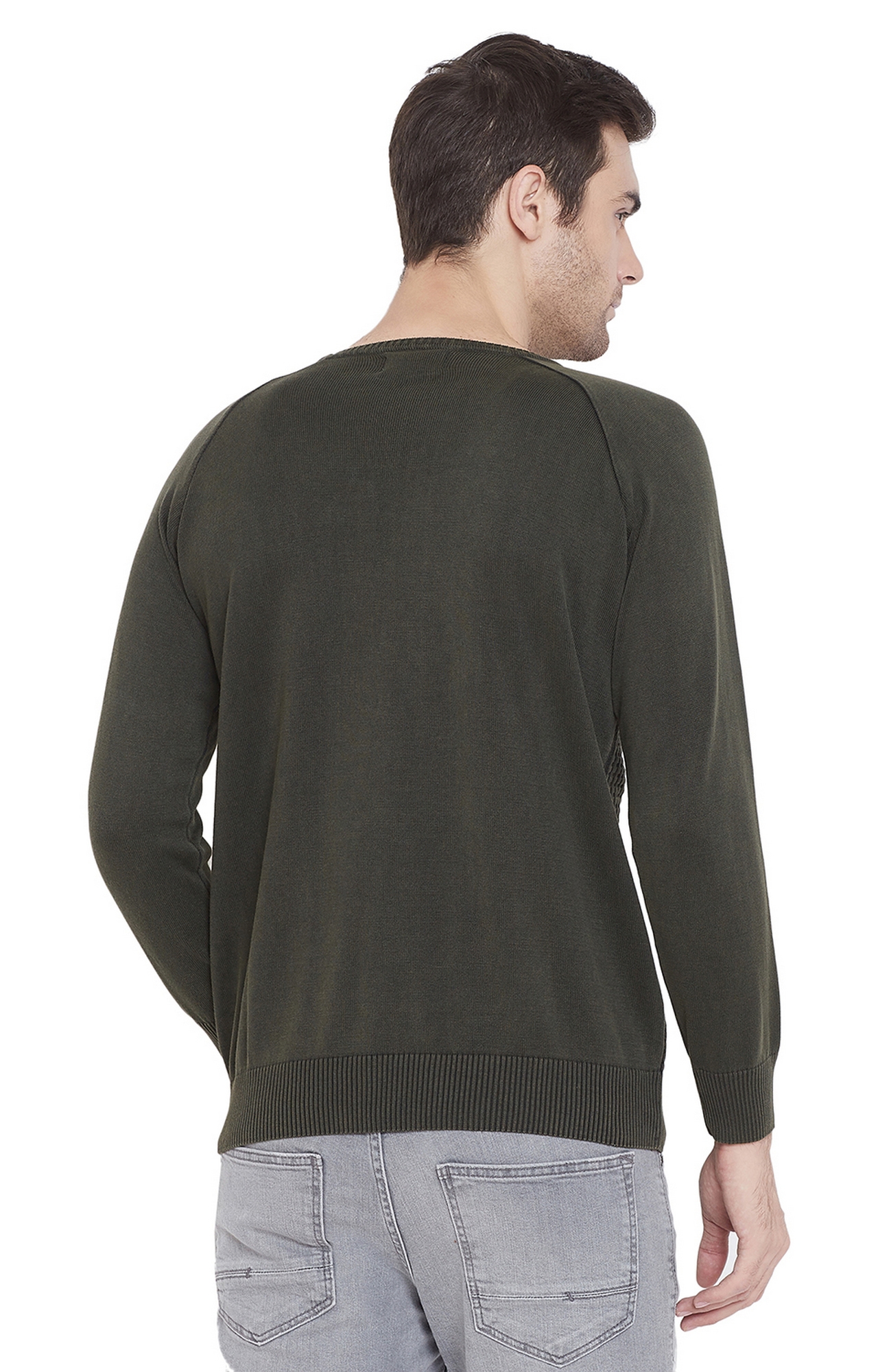 Crimsoune Club | Green Textured Sweaters 4