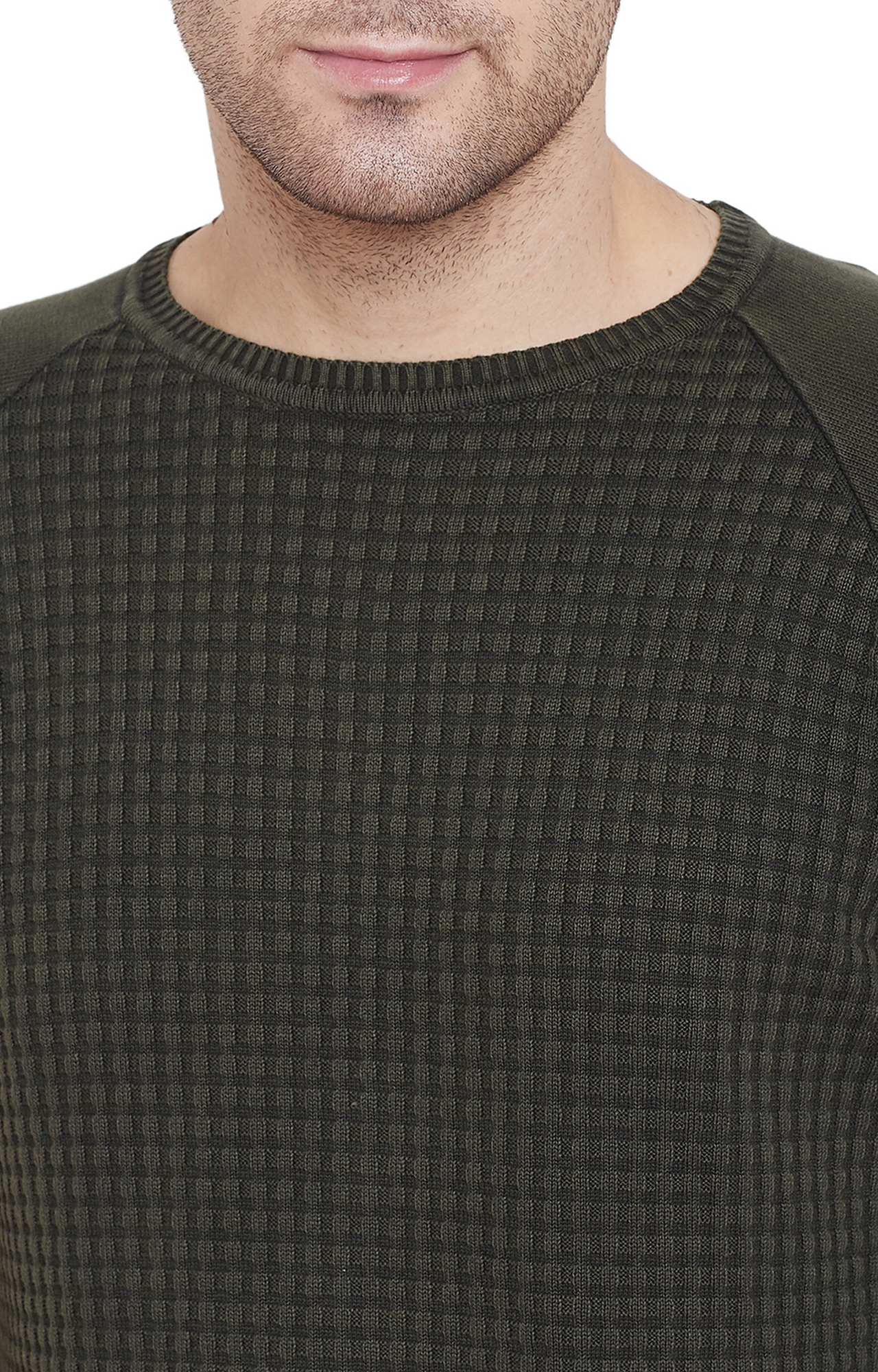 Crimsoune Club | Green Textured Sweaters 5