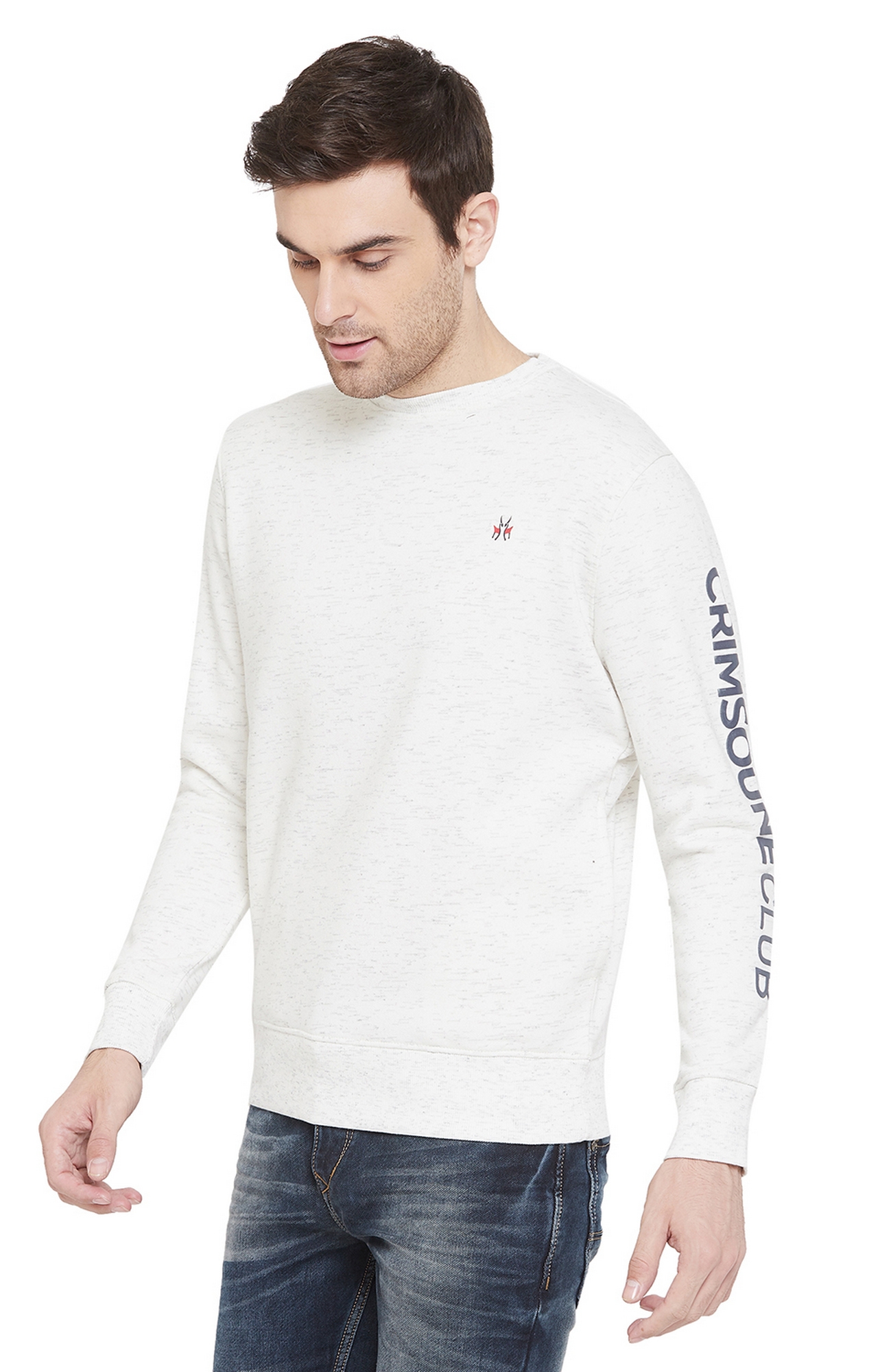 Crimsoune Club | White Solid Sweatshirts 2