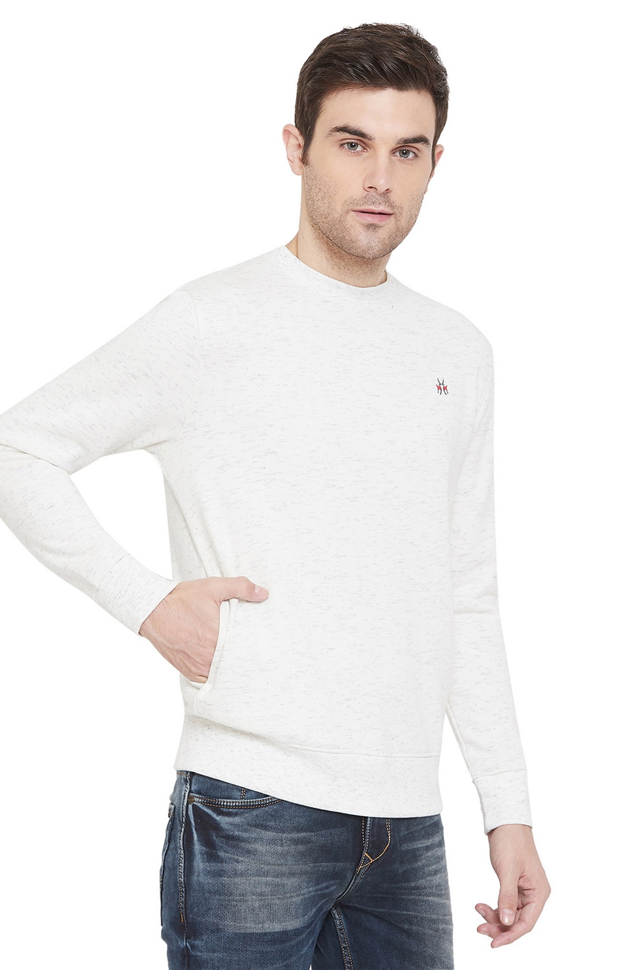 Crimsoune Club | White Solid Sweatshirts 3