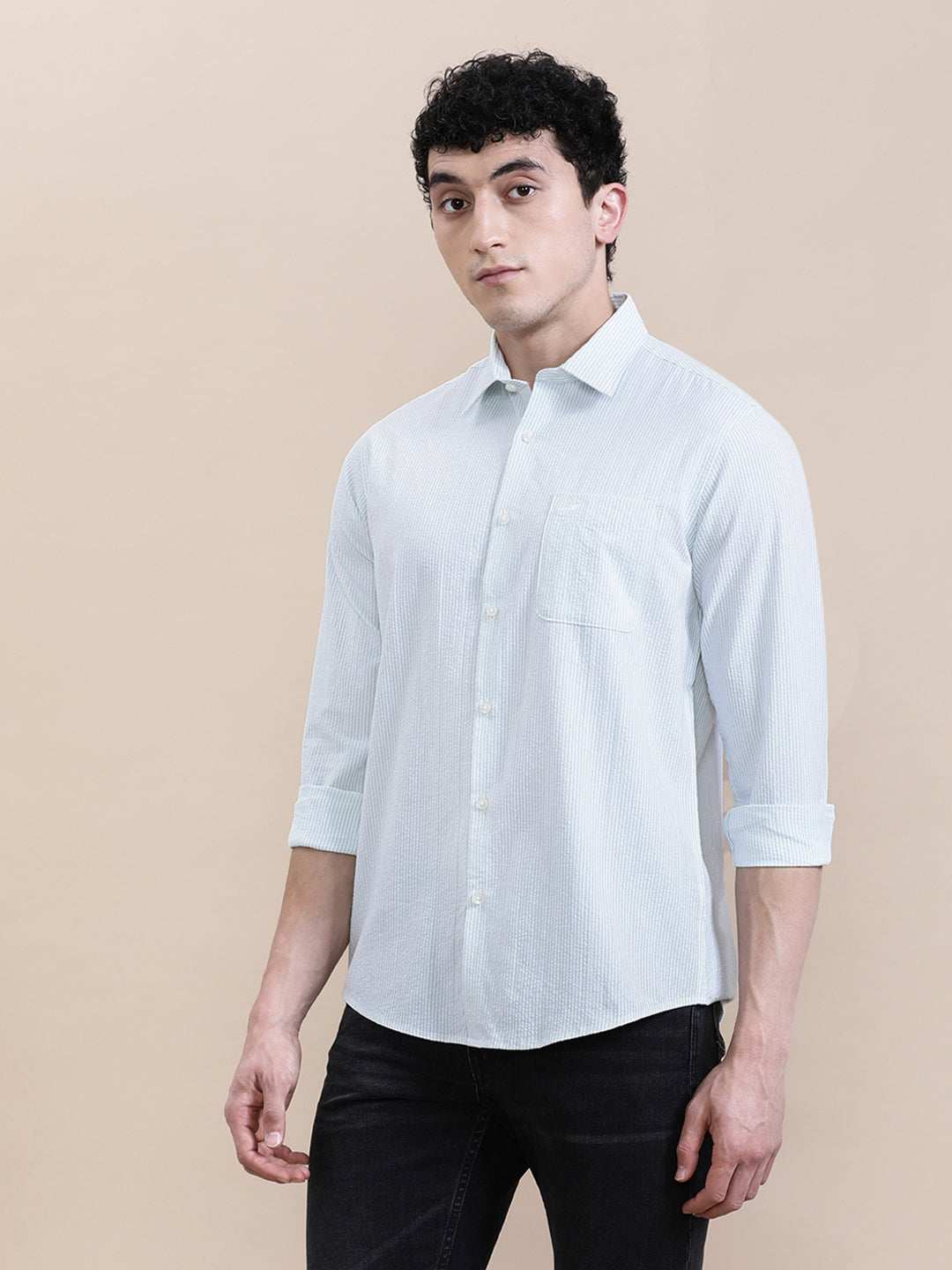 CROCODILE MENS CASUAL SHIRT F/S CRCS125-314MT MINT