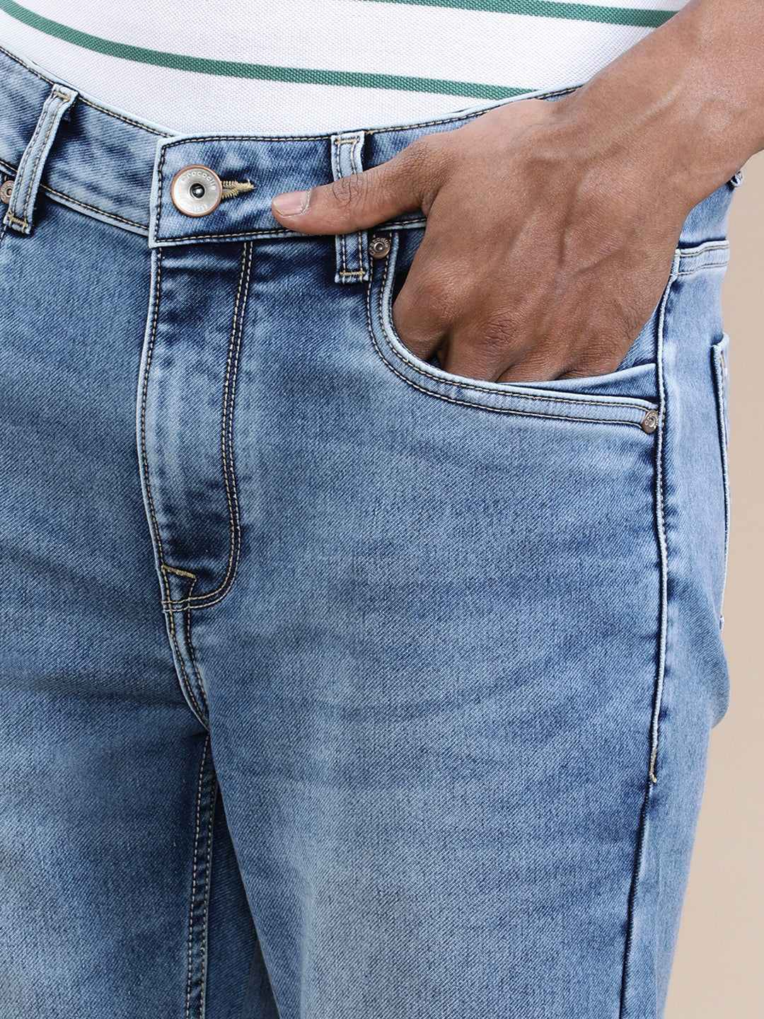 CROCODILE MENS JEANS CRDN125-302MT LIGHT BLUE