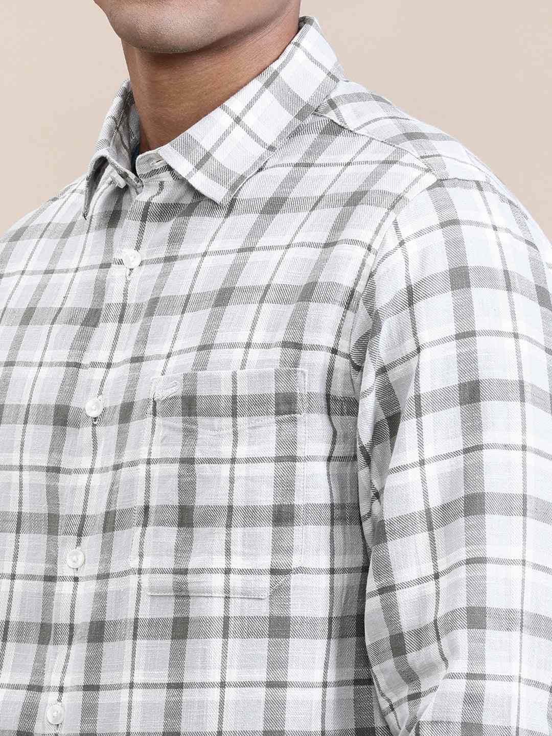 CROCODILE MENS CASUAL SHIRT F/S CRCS125-512MT GREY