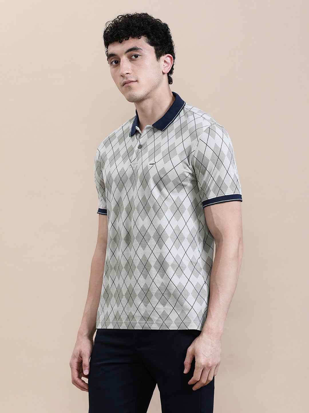 CROCODILE MENS T-SHIRT H/S CRFP125-326MT ABBEY STONE